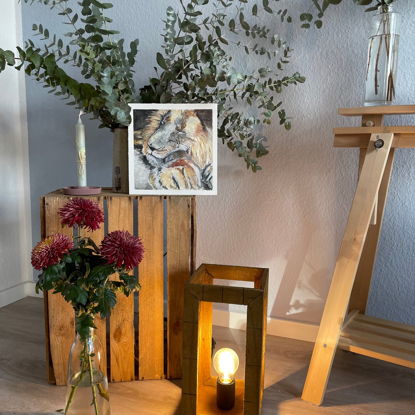 Aquarell - Sleeping Lion