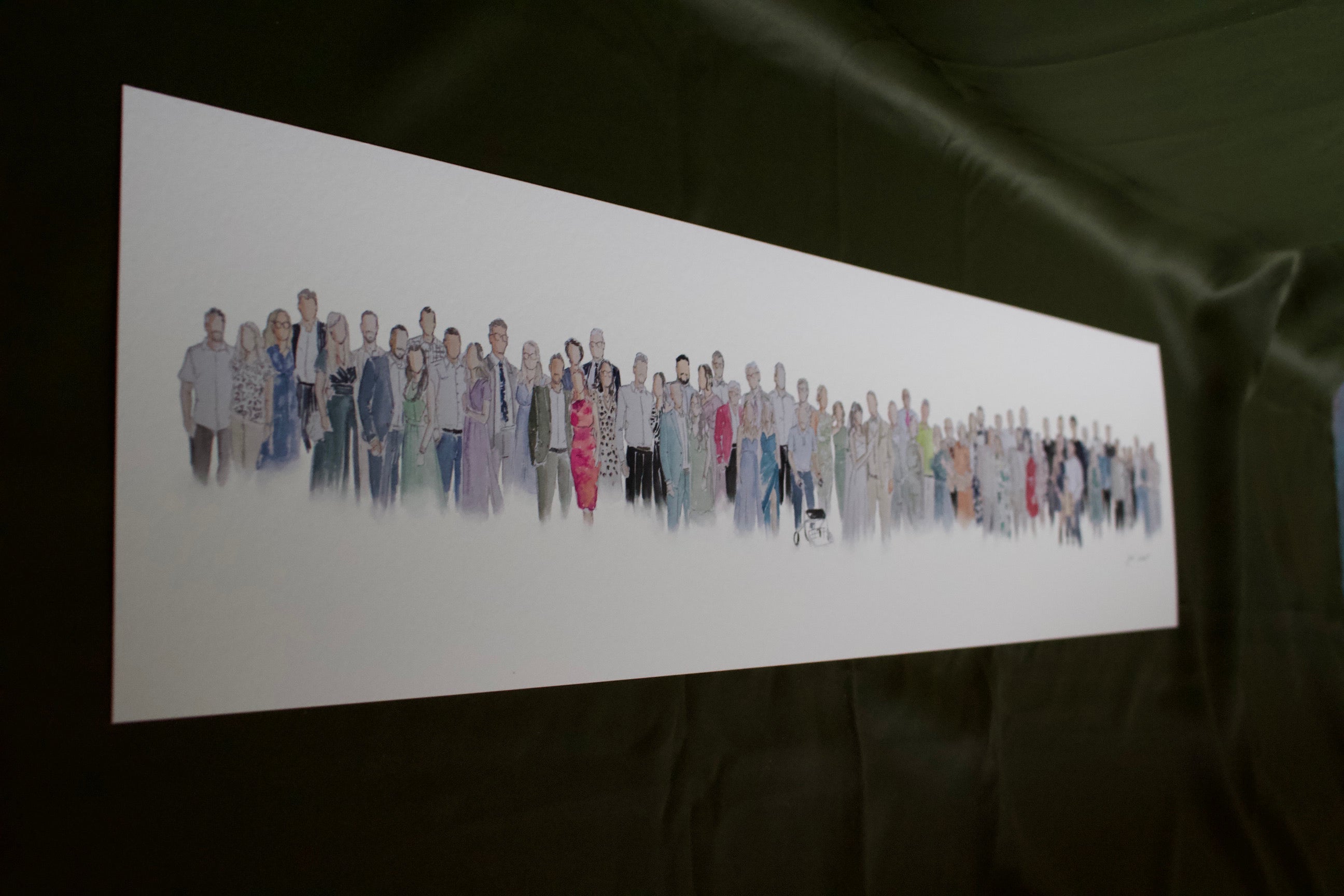 Panoramabild von Gäste Illustrationen